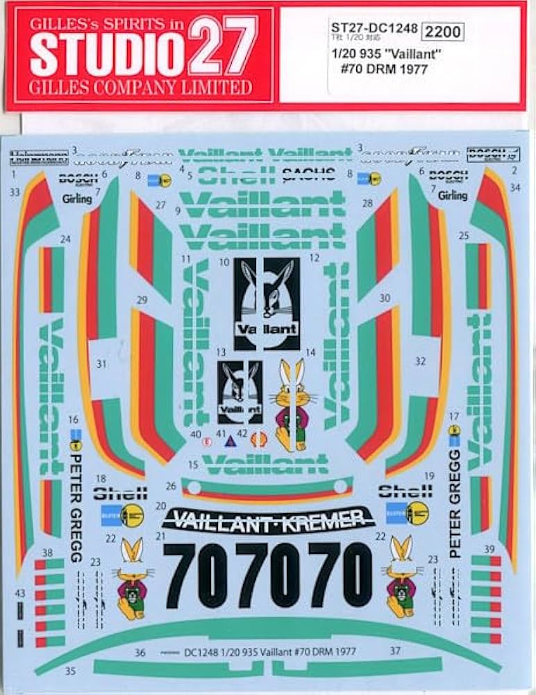 ルビアメ　foilパーツ Amazon | スタジオ27 (STUDIO27) 1/20 935“ Vaillant” #70 DRM